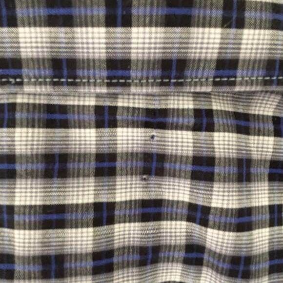 Robert Graham Men's M Checkered Plaid Button Up Contrasting Cuffs Casual - Picture 9 of 10